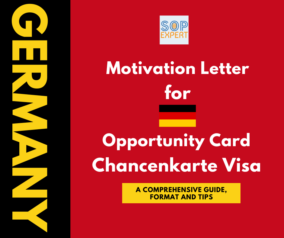 Motivation Letter for Germany Opportunity Card- Chancenkarte Visa