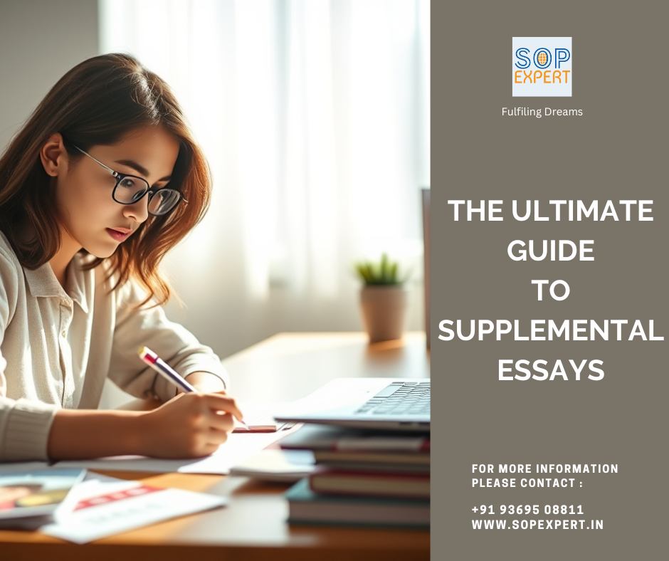 student is focusing on writing a supplemental essay