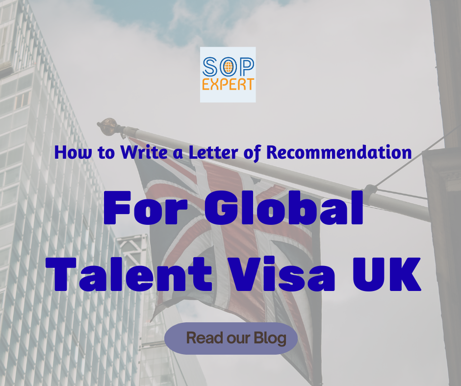 Letter of Recommendation for Global Talent Visa UK