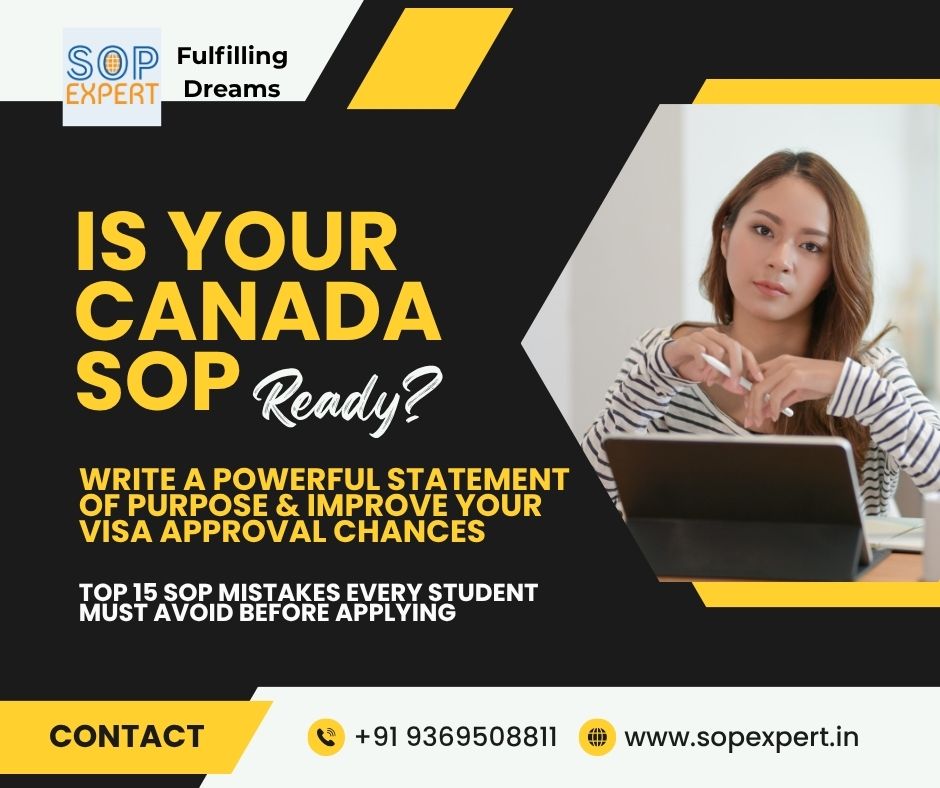 Top 15 Canada Visa SOP mistakes causing student visa refusals in 2026 with expert SOP writing tips by SOPEXPERT for Canada Study Permit applications