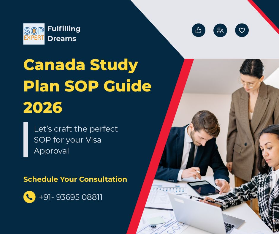 Canada Study Plan SOP Guide for Student Visa | SOP Expert India