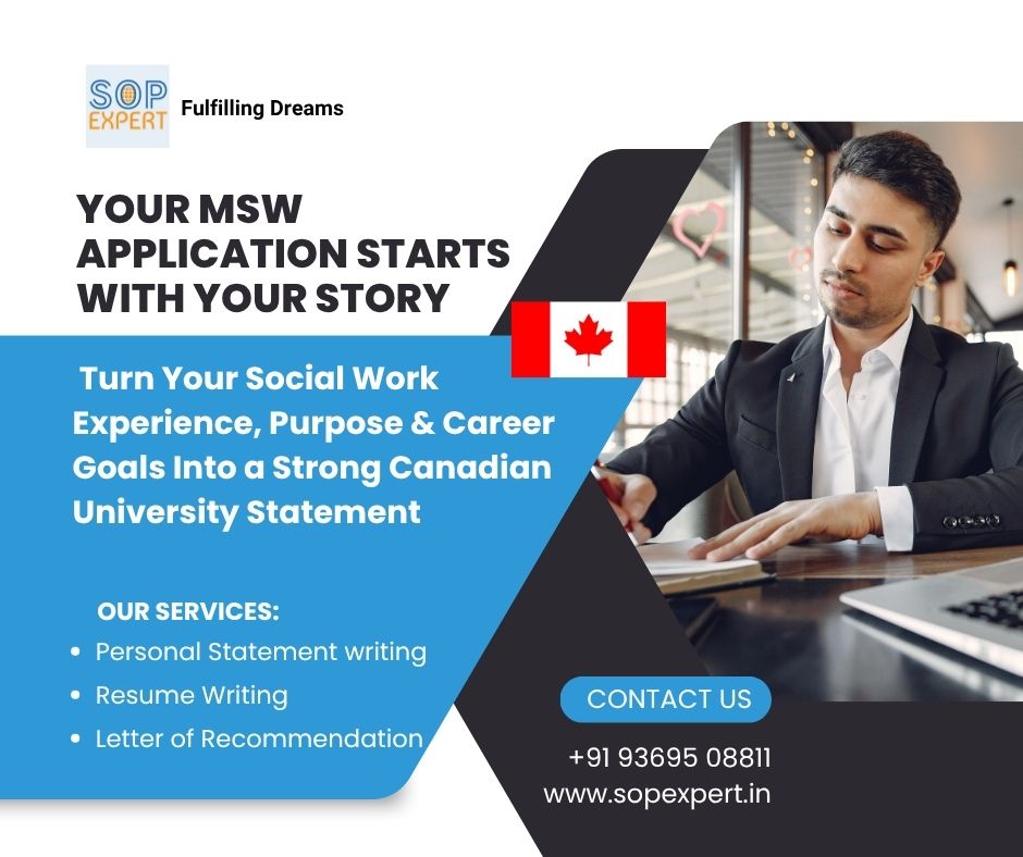 MSW personal statement Canada